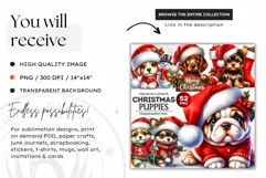 Christmas Puppy clipart, Dog clipart, winter clipart Product Image 2