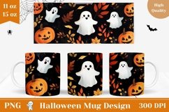 Halloween Mug Wrap Design, Halloween Pumpkins Coffee Mug Product Image 1