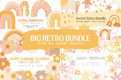 Retro Clipart Hand Drawn Clipart Illustration Bundle Product Image 9