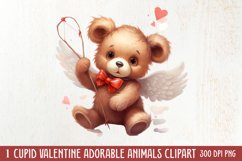 Adorable Animals Cupid Valentine Clipart sublimation Product Image 1