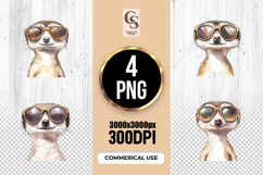 Cool Meerkat Sunglasses Clipart PNG Product Image 1