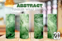 Green Fluid Art Tumbler Sublimation, Art Mixture Tumbler PNG Product Image 1