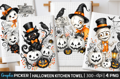 Halloween Kitchen Towel PNG, Funny Halloween PNG, Spooky PNG Product Image 1