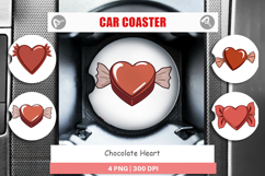 Car Coaster Chocolate Heart Product Image 1