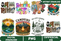Camping Bundle Sublimation, Summer Camp Png Product Image 1