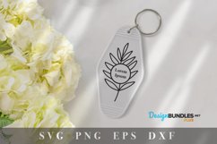 Motel keychain svg|Floral keychain design Product Image 1