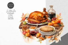 Thanksgiving clipart, Turkey clipart, Autumn clipart, Product Image 1