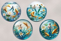 Round sergi | 8 Designs with a mermaid,a golden carp, PNG Product Image 2
