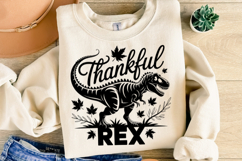 Thankful Rex Svg Svg | Thanksgiving Svg | Shirt Svg Product Image 1