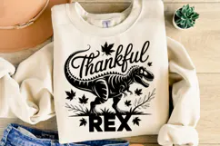 Thankful Rex Svg Svg | Thanksgiving Svg | Shirt Svg Product Image 1