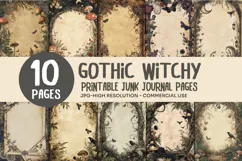 Mushroom Gothic Junk Journal Pages Product Image 1