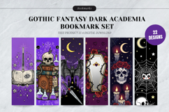 Gothic Fantasy Vector Dark Academia Bookmark Set Product Image 1