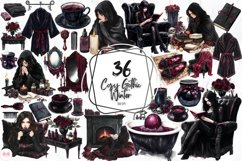 Cozy Gothic Winter Clipart Product Image 1