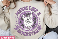 Mardi Like A Rockstar PNG, Mardi Gras Sublimation PNG Product Image 1