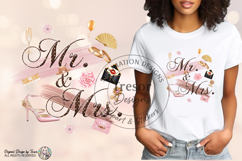 Mr And Mrs Glam Wedding PNG Fashion Clipart Sublimation Product Image 3