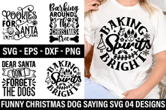 Funny Christmas Dog Saying SVG Design - Barking Around The Product Image 1