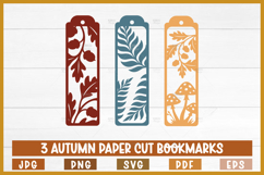21 Autumn Paper Cut Bookmarks SVG Product Image 2