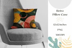 Retro Pillow Case Sublimation, Abstract Pillowcase Template Product Image 1