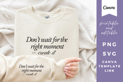 Motivational Quote Graphic, Elegant Script Editable Design Product Image 1