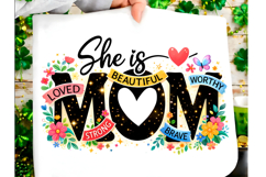 She is Mom Png, Mother's Day Png, Shirt Product Image 1