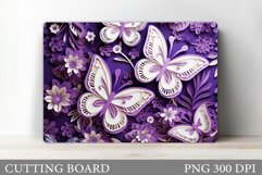 Butterflies Cutting Board. Kitchen Cutting Board Sublimation Product Image 1
