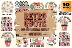 Retro Quote PNG Sublimation Bundle 10 Product Image 1