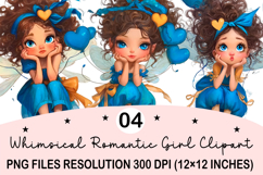 Whimsical Romantic Girl Clipart Product Image 1