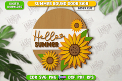 Summer Wall Sign Laser Cut | Summer Vibe | Porch Decor | CNC Product Image 1