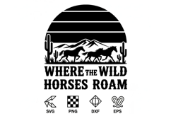 Where The Wild Horses Roam Svg, Cowgirl Horse Svg Design Product Image 8