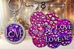 Valentine inscription | Car coaster &amp; key chain design Product Image 1