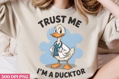 Trust Me, I’m a Ducktor PNG, Funny Animals Sublimation PNG Product Image 2
