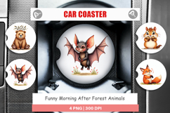 Morning After Animals Car Coaster Product Image 1