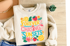 Forever Chasing Sunsets Svg | Svg Files | Shirt Svg Product Image 2