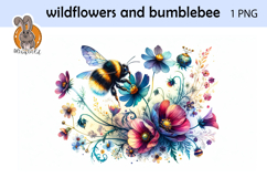 wildflowers, bumblebee Product Image 1