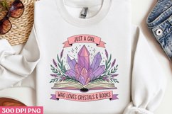 Just a Girl Who Loves PNG, Crystal Sublimation PNG Product Image 2
