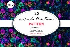 Seamless Neon Flowers VOL 2 Product Image 1
