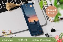 Black Cat Bookmark Design, Printable Bookmark Sublimation Product Image 1