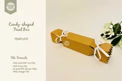Candy Shaped Treat Box Favor Box Printable SVG Cutting File Product Image 1