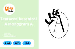 Textured Botanical Monogram Product Image 1