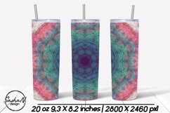 Purple green and pink tumbler, 20 oz skinny tumbler png Product Image 1