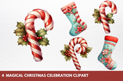Magical Christmas Celebration Clipart Sublimation Product Image 1