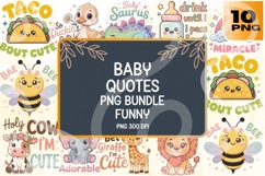 Baby Quotes PNG Bundle - 300 DPI Product Image 1