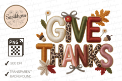 Fall Give Thanks Harvest Quote Cozy Autumn Product Image 1