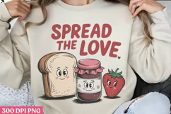 Spread the Love PNG, Valentine Puns Sublimation PNG Product Image 1
