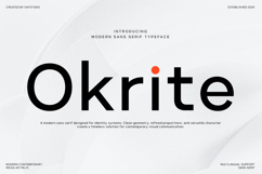 Okrite Modern Geometric Sans Serif Font Product Image 1