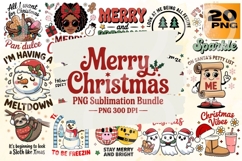 Merry Christmas PNG Sublimation Bundle 20 Product Image 1