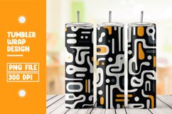 Abstract Shapes Outline Pattern Tumbler Wrap Product Image 1