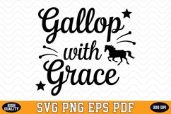 Gallop with Grace SVG Design | SVG Cut files Product Image 1