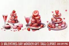 Valentines Day Dessert Clipart, Valentines Day PNG Product Image 1
