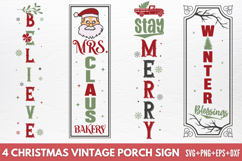 Christmas Vintage Porch Sign SVG Product Image 1